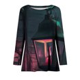 thumbnail image 4 of Ichuanyi liquidación para mujer cuello redondo halloween estampado moda de manga larga camiseta de manga larga top ICHUANYI WER202308217530, 4 of 5