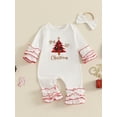 thumbnail image 4 of My First Christmas Baby Girl Outfit Santa Long Sleeve Romper Jumpsuit  one-piece  Christmas Newborn Girl Outfits Clothes, 4 of 9