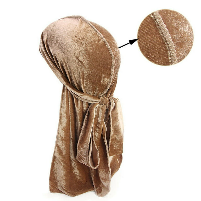 Velvet Silky Durag Hat Cap Unisex Women Premium Designer Doo Rag