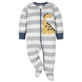 thumbnail image 2 of Pijama enterizo Sleep 'N Play Footie Gerber para bebé niño, dinosaurio azul, RN, 2 of 6