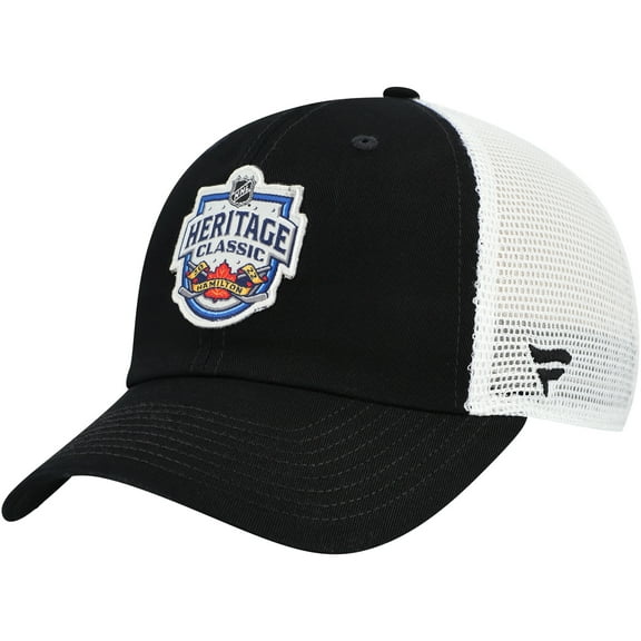Men's-Fanatics  Black/White Heritage Classic Adjustable Trucker Hat