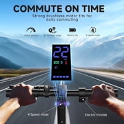 Electric Scooter for Adults with Dual Suspension System - 10 Solid Tires, 500W Brushless Motor, 11-22 Mph, 23 Miles Long Range, Double Braking Folding Fast E-Scooter, App Control
