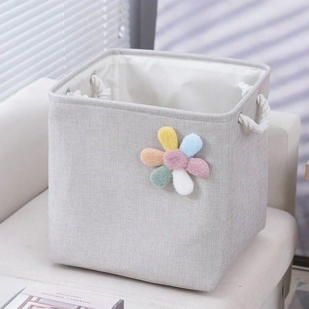 Foldable Fabric Storage Basket for Home Organization - Durable Cloth Multi-functional for Clothing Toys and Miscellaneous Items Gray