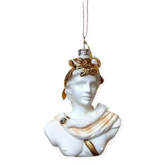 APOLLO BUST Marble Statue Glass Christmas Ornament by Cody Foster