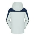 thumbnail image 4 of RYDCOT Mens Color Blocked Jacket Zip Hooded Windbreaker Coat Outdoor Workwear Hooded Casual Jacket White, 4 of 6