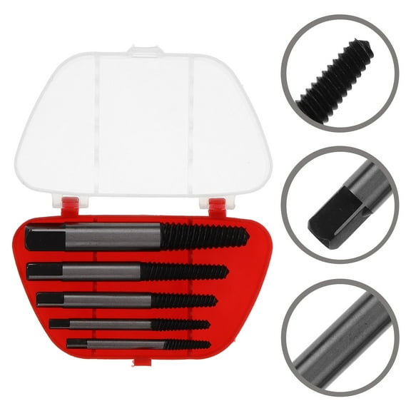 WHAMVOX 5pcs Screw Bolt Extractor Broken Screw Extractor Set For Removing Stripped Damaged Screws