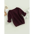 thumbnail image 3 of Kids Toddler Baby Boy Girl Knit Sweaters Spring Fall Winter Long Sleeve Crewneck Confetti Pullover Jumper Tops, 3 of 7