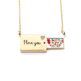 thumbnail image 1 of Coeur Corrida Flango Drapeau Lettre Enveloppe Pendentif Bijoux, 1 of 3