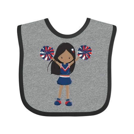 

Inktastic African American Girl Cheerleaders Cheerleading Gift Baby Girl Bib