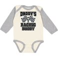 thumbnail image 3 of Inktastic Daddys Racing Buddy Car Flags Boys or Girls Long Sleeve Baby Bodysuit, 3 of 5