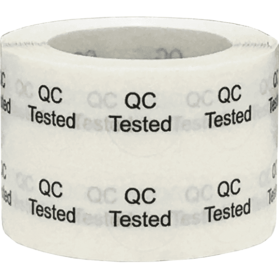 Quality Control QC Tested Stickers 1/2 Inch Round Circle Dots 1000 Adhesive Labels