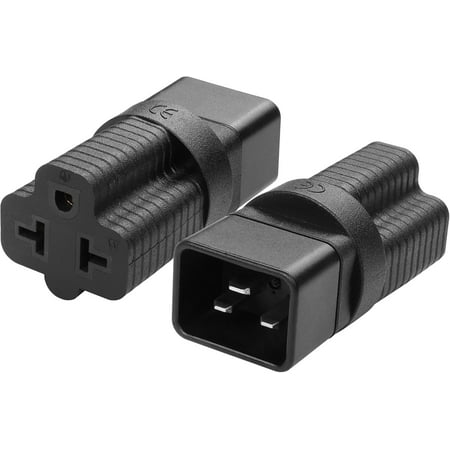 NEOYFC 2 Pack NEMA 5/6-15/20R to IEC320 C20 Connector 4-in-1 16Amp UPS Plug to 5-15R/5-20R/6-15R/6-20R AC Power Converter for PDUs and Network Equipment