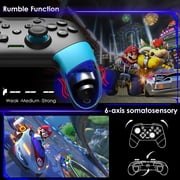 Switch Controller Compatible with Switch/Switch Lite/Switch OLED, Extra Controller with Paddles, Wireless Switch Pro Controller with Turbo, 6-Axis Gyro,Programmable with Buttons,Black