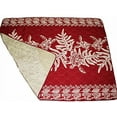 thumbnail image 2 of Hawaiian Quilt Floor Mat, Picnic Mat, Utility Mat, Color Blue, Red and Green (Red), 2 of 3