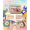 thumbnail image 2 of Kit de crochet Coopay para principiantes: manta de cuadros granny, 2 of 8
