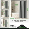 thumbnail image 4 of NEATERIZE Shower Curtain Grey - Hotel Style Grey Shower Curtains for Bathroom with Waffle Design, 72x84 Inches - Fabric Shower Curtain - Cortinas de Baño Elegantes, 4 of 15