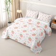 thumbnail image 3 of Manfei Cute Strawberry Bow Bed Spread Queen,Blossom Fruit Queen Coverlet Set,3 Pieces,1 Quilt and 2 Pillowcases, 3 of 7