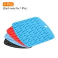 thumbnail image 3 of Uxcell 4pcs Silicone Trivet Mats, Hot Pot Holders, Dish Drying Mat for Kitchen Counter, Heat Resistant - multicolor, 3 of 5