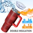 thumbnail image 5 of Christmas 40oz Tumbler– Stainless Steel Insulated Tumbler with Handle and Straw, Large Capacity Travel Cup for Hot & Cold Drinks, 5 of 7