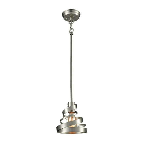 Elk Lighting 65171/1 Zabrina 1 Light Pendant In Satin Nickel