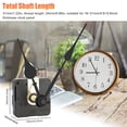 thumbnail image 3 of High Torque Long Shaft Wall Clock Movement Mechanism with 2 pairs of Hands, Silent Sweep Battery Quartz Clock Motor Movement Kit for DIY Repair Parts Replacement (1.22inch Shaft), 3 of 8
