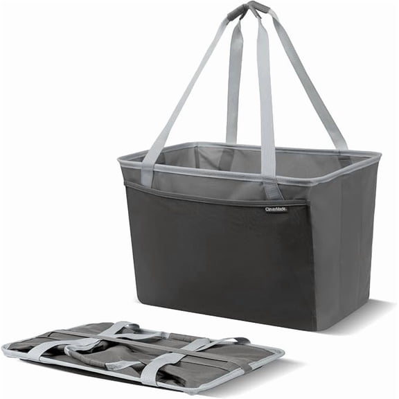 CleverMade Collapsible Laundry Tote MAX - Shadow Gray/Stone Gray (2PK)
