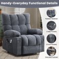 thumbnail image 5 of JMYMRY Power Lift Recliner Chair with Massage and Heating, Electric Lift Reclining Chair for Elderly, Side Pocket and Cup Holder for Living Room, USB and Type-C Charging Ports,Blue, 5 of 8