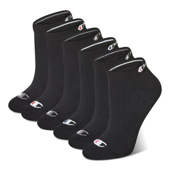 Champion Womens Low Cut, Black Toe Logo, 5-9