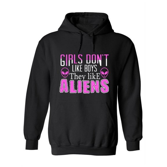 Girls Like Aliens Design Hoodie Women -Image by Shutterstock, Female Large