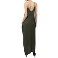 thumbnail image 3 of J. METHOD Women's Sleeveless Adjustable Spaghetti Strap Lightweight Loose Fit Maxi Long Dress NEWDR25 Hunter Green S, 3 of 7
