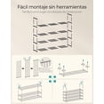 thumbnail image 4 of SONGMICS - Zapatero organizador de zapatos de 4 niveles, estante de almacenamiento de zapatos de metal para 20 pares de zapatos, fácil de montar, entrada, negro ULSA14BK, 4 of 9