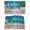 Turquoise, variant on Dark Blue Coastal Placemats Set of 4, Summer Starfish Beach Wood Grain Placemats for Dining Table, Place Mats for Kitchen Tabletop, Waterproof Wipeable Dining Table Mats Set
