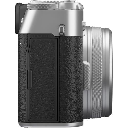FUJIFILM X100VI Digital Camera (Silver) (16821822) + 2 x 64GB Card + Card Reader + 2 x NP-W126 Battery + Charger + LED Light + Corel Photo Software + Case + Flex Tripod + Memory Card Wallet + More