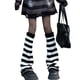 thumbnail image 3 of Sunloudy Calentadores de piernas de punto para mujer, calentadores de piernas acanalados estilo preppy hasta la rodilla para niñas adolescentes Sunloudy moda, 3 of 7