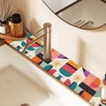 thumbnail image 2 of Yayeee Faucet Mat for Kitchen Sink 30" Diatomite Long Splash Guard Pad, Beige Abstract, 2 of 7