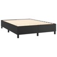 thumbnail image 2 of vidaXL Box Spring Bed with Mattress Black 137x190 cm Faux Leather, 2 of 5