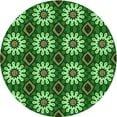thumbnail image 1 of Ahgly Tapis Rond Lavable en Machine Intérieur Transitionnel Vert Forêt Foncé, 3 Pieds Rond, 1 of 7