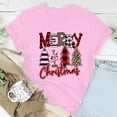 thumbnail image 2 of Awdenio Woemns Lounge Graphic Tees Tops Ladies Casual Round Neck Short-sleeved Christmas Tree Printed T-shirt Top, Size S-2XL, 2 of 5