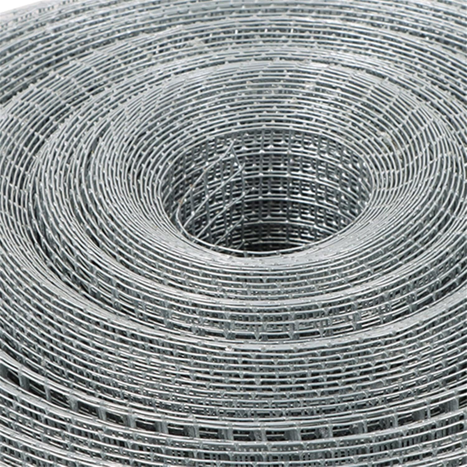 waltyotur 48 in x 100 ft Hardware Cloth, 1/4 in Chicken Wire Fence for Chicken Coop Fences and Poultry Animal Netting (23 Gauge, Silver White)