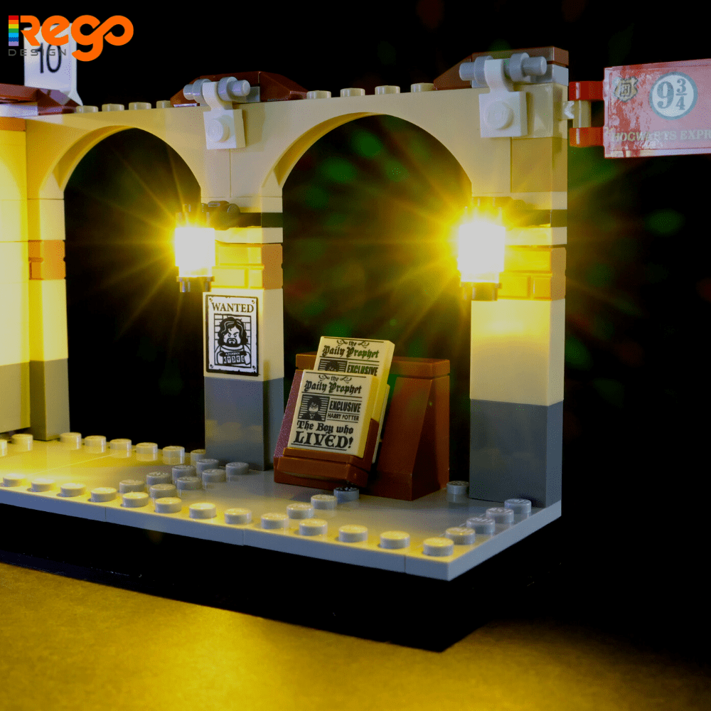 Rego Design IR Switch Lighting Set for Hogwarts Express Building Blocks Model, Light Kit Compatible with Lego 75955 (Not Include the Building Set)