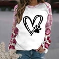 thumbnail image 2 of Busydd Valentine Sweatshirts for Women Trendy Round Neck Love Heart Sweatshirt Casual Lightweight Long Sleeve Pullover Tops Holiday Valentines Day Gifts, 2 of 4