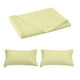 thumbnail image 2 of Láminas De Fibra Juego de sábanas de poliéster de 3 piezas con 2 fundas de almohada, 150x230 cm, color liso, lavables, para colchón estándar (verde hierba). Rkxzt, 2 of 9