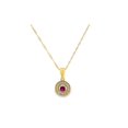thumbnail image 1 of Gargantilla Oro 10k piedra roja Horoz 45cm, 1 of 5