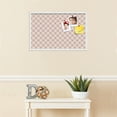 thumbnail image 3 of PinPix 28x18 Custom Cork Bulletin Board Argyle Tan Poster Board Has a Fabric Style Canvas Finish, Framed in Argyle Tan, by ArtToFrames (PinPix-643), 3 of 6