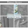 thumbnail image 5 of DONGPAI Linen Outdoor Sheer Curtains for Patio Waterproof 52 x 96inch Grommet Voile Drape, Gray, 1 Panel, 5 of 7