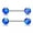 Blue, variant on 2pcs Colorful Ball Tongue Rings 316L Stainless Steel Barbell Nipple Ring-Rainbow