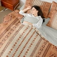 thumbnail image 5 of Feelyou Vintage Orange Aztec Twin Bedding Sets 7-Piece, Mid Century Fashion Bedding Comforter Set, Teens Adult Women Men Reversible Sheet Sets, Ultra Soft Bedroom Decor, 5 of 9