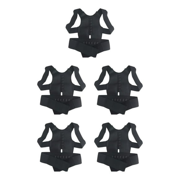 Soidarity corrector de postura práctico soporte de hombro soporte de espalda inferior plegable ajustable ajustador enderezador mujer negro / l Type2 NO2 Soidarity CBP442125