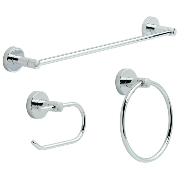 Better Homes & Gardens Prescott 3Piece Bath Accessory Set, Polished