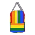 thumbnail image 5 of Lunch Bag Rainbow Flag Reusable Insulated Lunch Tote Cooler Box for Women Men Light Grey, 5 of 7